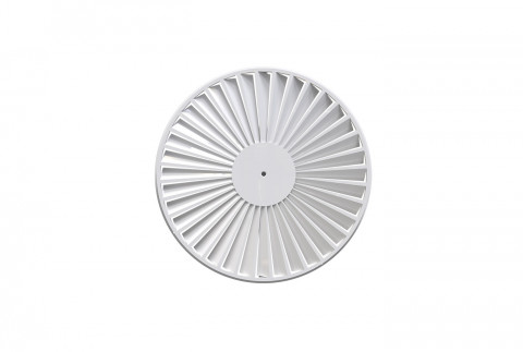 DCE circular helix diffuser 36 slots in white painted metal