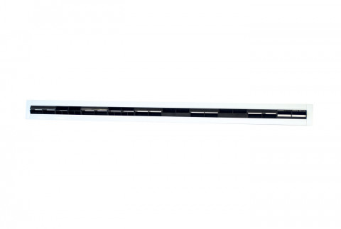  Lineardiffusor mit Rotationsdeflektor mit 1 Schlitz weiß lackiertem Aluminium RAL 9016