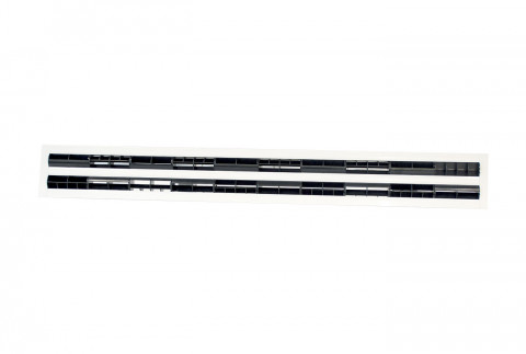  Diffuseur linéaire avec déflecteur rotatif 2 fentes en aluminium peint blanc RAL 9016