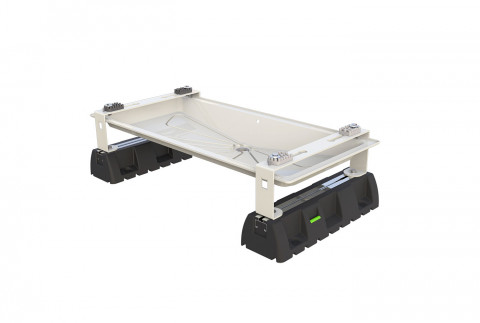INFINITY floor stand with BLUE RIVER drain pan and bases EXTREME 100-8