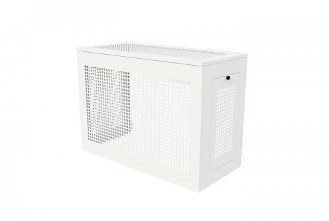 GUSCIO Anti-intrusion cage for outdoor unit with square mesh flat roof and side door