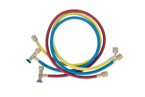  Pack of 3 flexible hoses with valves for compressors for gas R410A - R32