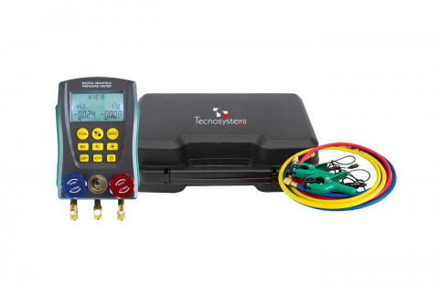  2-Wege-Digitaldruckmanometer-Bausatz kompakt, in einem Koffer geliefert