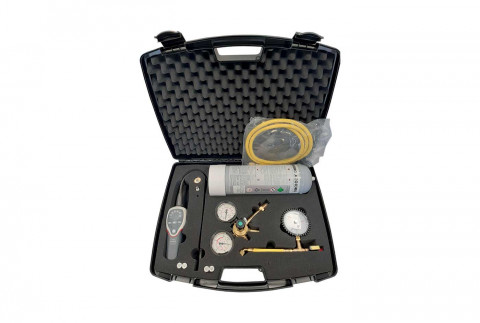  Mini kit for checking pressure sealing systems with electronic leak detector and 2-litre nitrogen-hydrogen cylinder