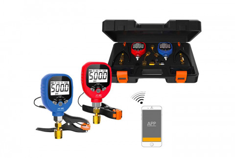 Wireless digital pressure gauge with clamp, supplied in a carrying case