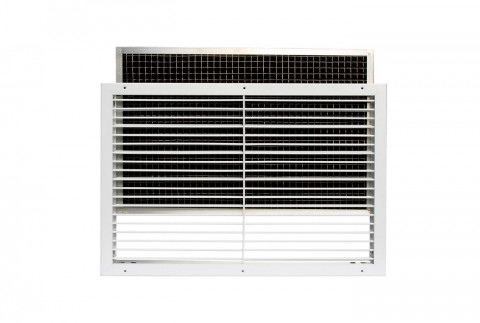  Intake grille in white painted aluminium with removable filter for false ceiling