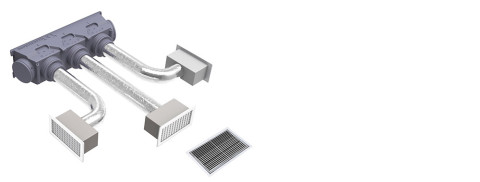 EOLO Ø150 Kit Svelto mit 15°- geneigten Lamellenlüftern