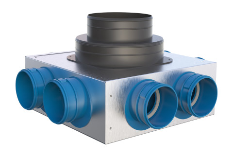  Boîte de distribution pour VMC pour tuyau canalisé flexible 4 - 6 - 8 - 10 - 12 sorties Ụ 75 et 90