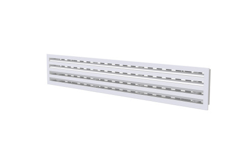  Linear diffuser in ALUMINIUM with damper and central baffle - 4 slots